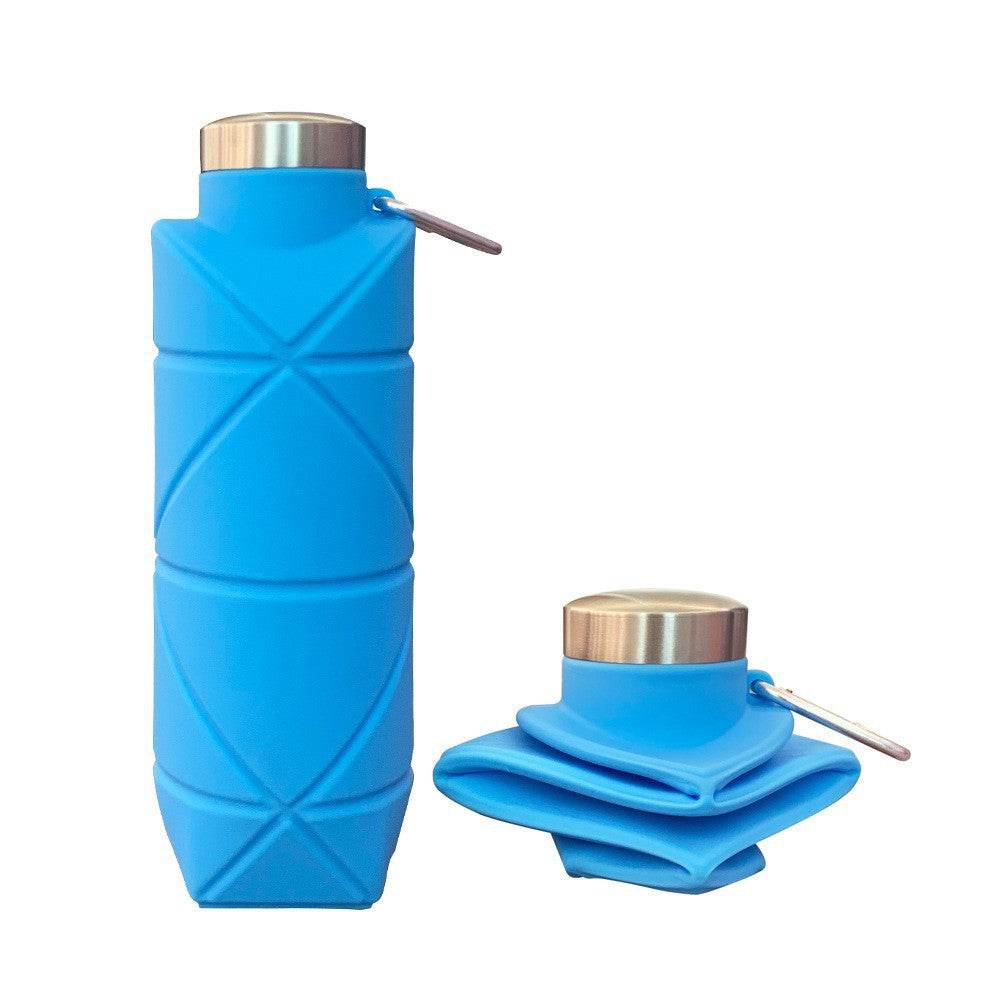 Foldable Collapsible Silicone Water Bottle Lotus Rain
