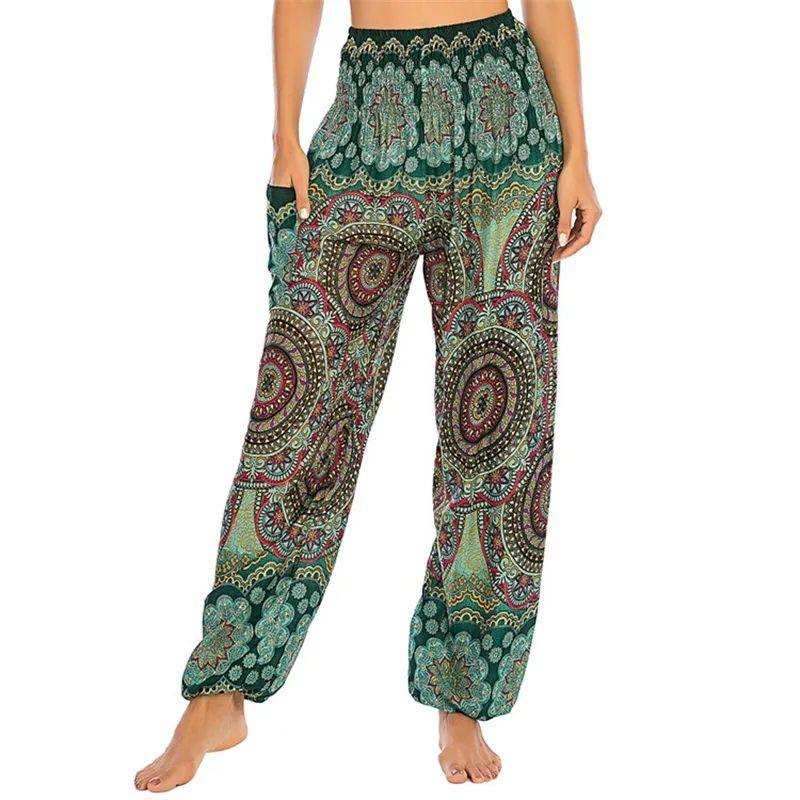 yoga pants Lotus Rain Vibrant bohemian patterns