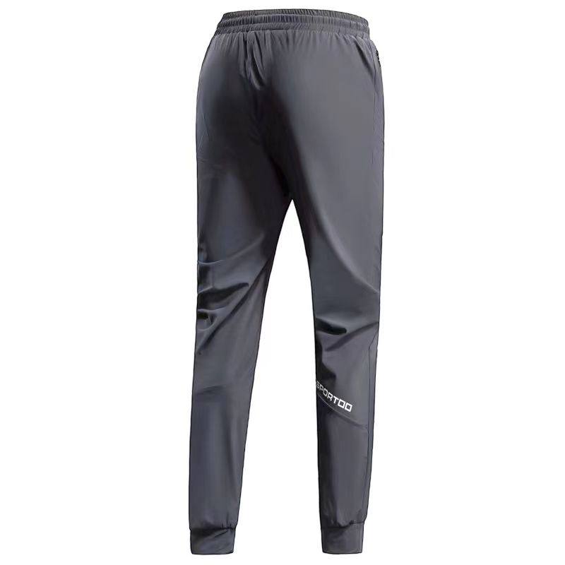 Mens Quick-Dry Elastic Sports Jogger Pants Lotus Rain
