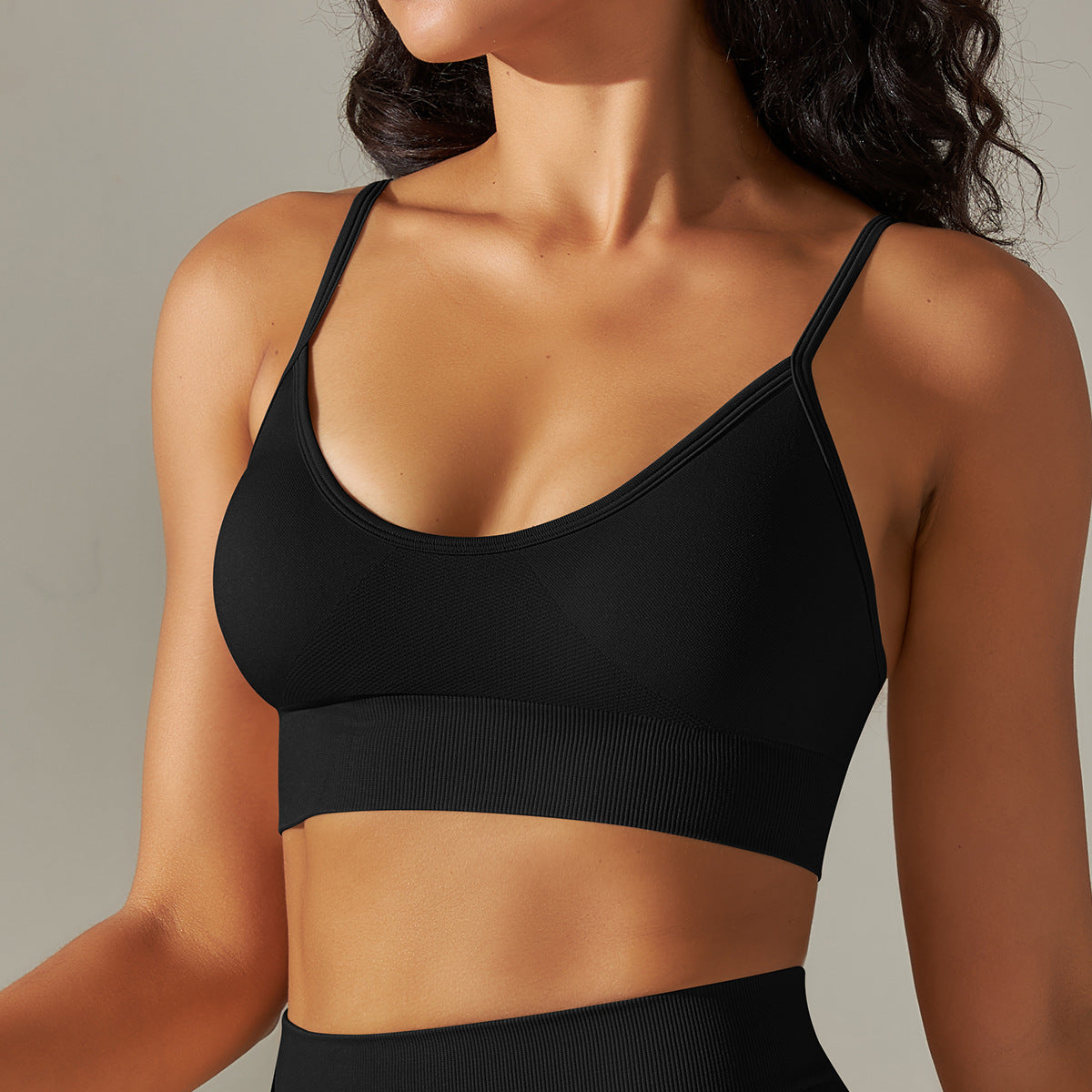 Seamless Wire-Free Sports Bra for Running Fitness Yoga Lotus Rain