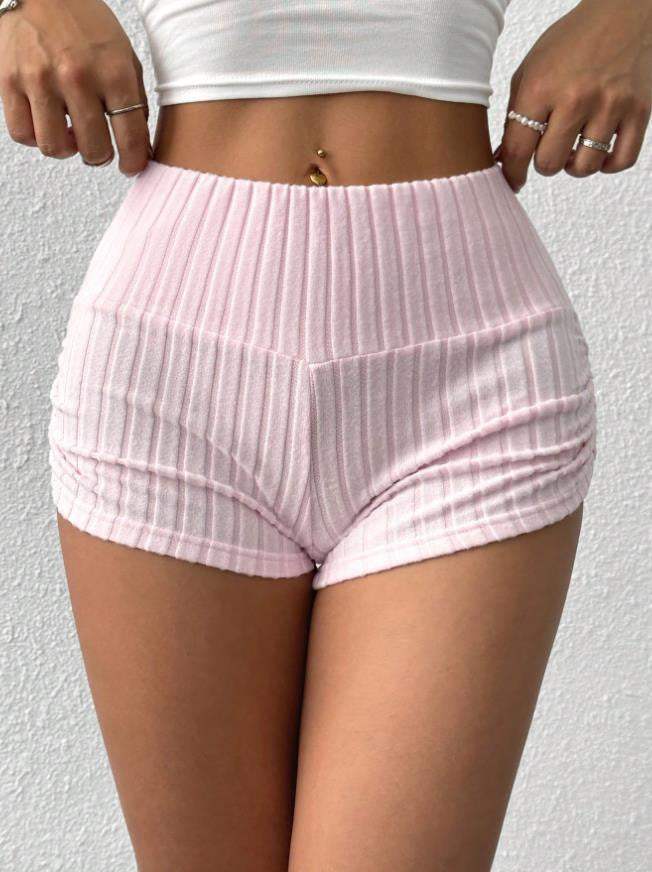 High Waist Elastic Yoga Workout Shorts Lotus Rain