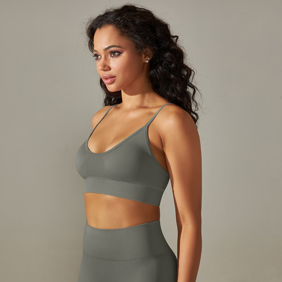 Seamless Wire-Free Sports Bra for Running Fitness Yoga Lotus Rain