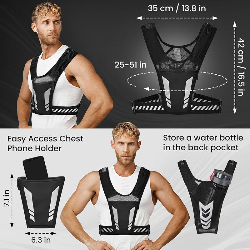 Reflective Sports Running Vest Lotus Rain