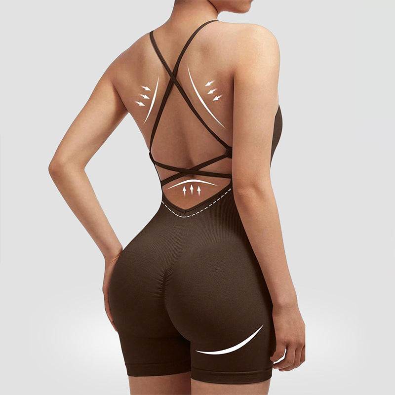 Women's Yoga Jumpsuit with Shorts Lotus Rain