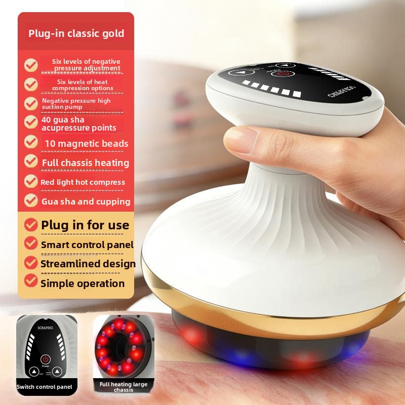 Electric Scraping Massage Device with Temperature Control Lotus Rain