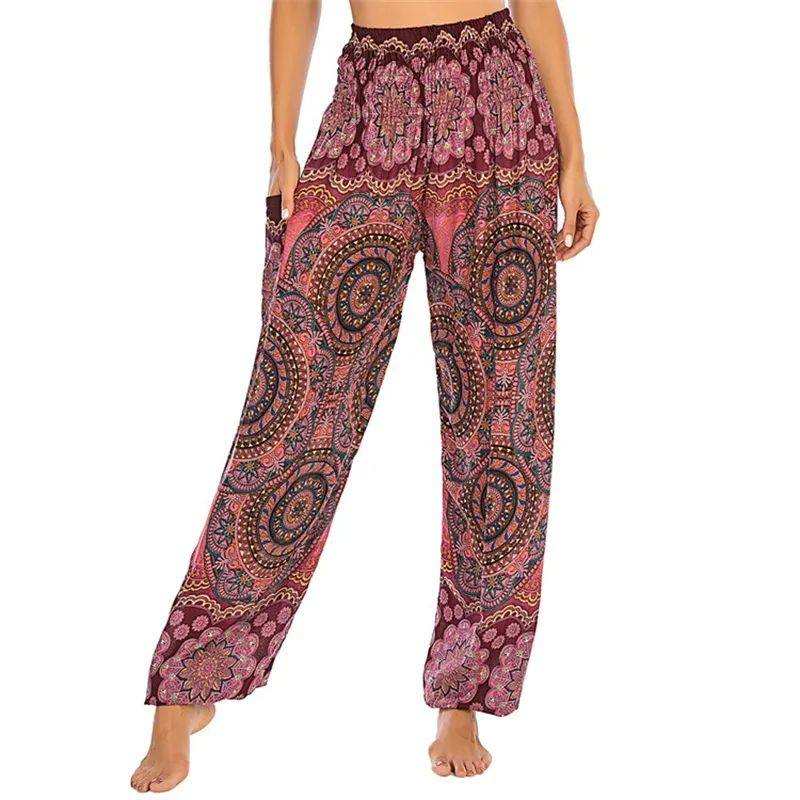 yoga pants Lotus Rain Vibrant bohemian patterns