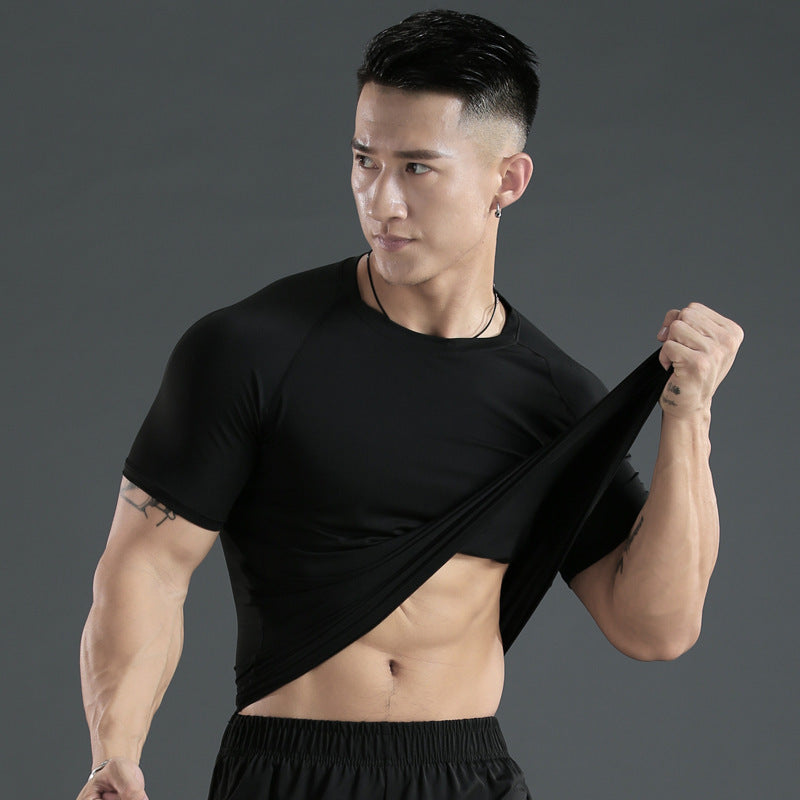 Mens Quick Dry Fitness Shirt Lotus Rain